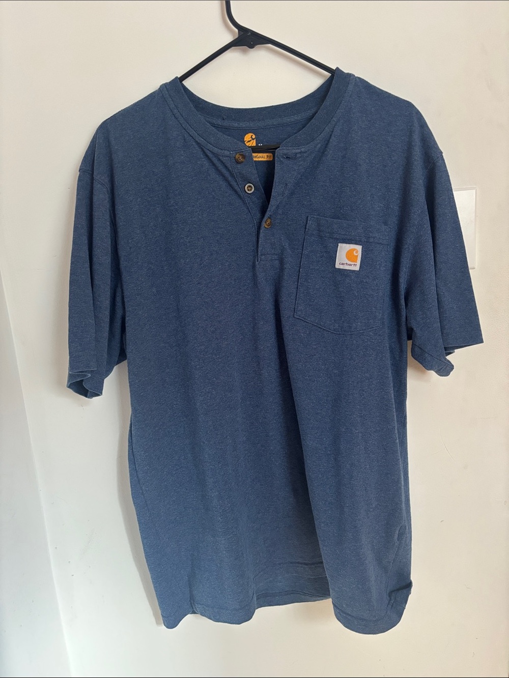 Carhartt Kids' Blue Henley Pocket Tee